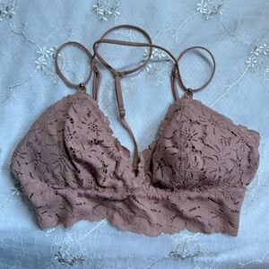 aerie neutral tan bralette size small